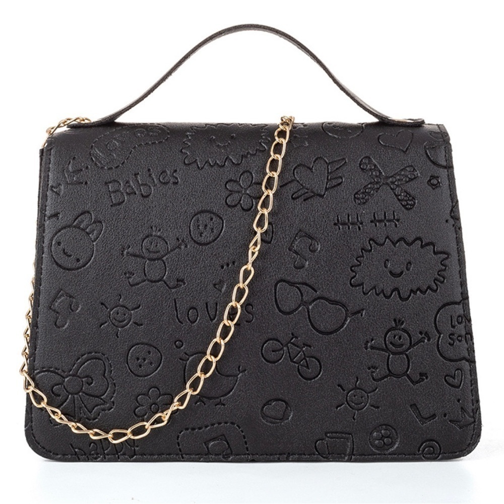 Graffiti Vegan Leather Mini Handbag